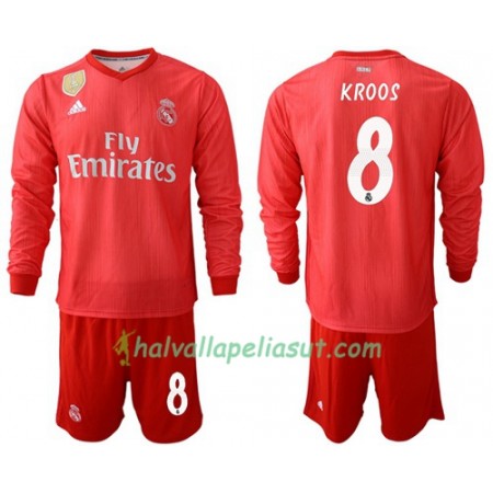 Jalkapallo Pelipaidat Real Madrid Kroos 8 Lasten 3 Paita 2018-2019 Pitkähihainen